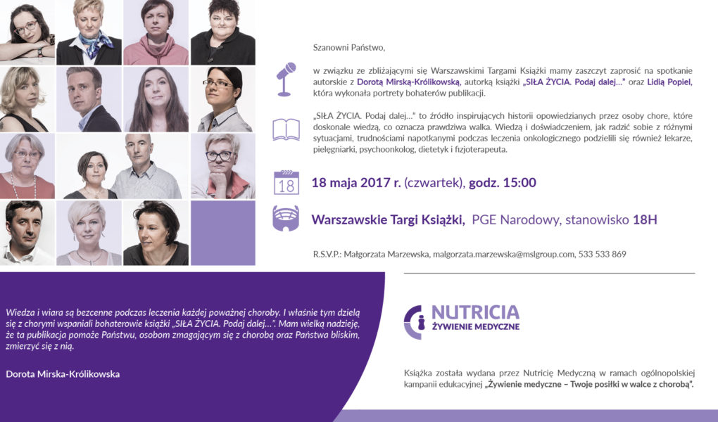 SIŁA ŻYCIA. Podaj dalej…Premiera książki, która jest jak lekarstwo